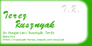 terez rusznyak business card
